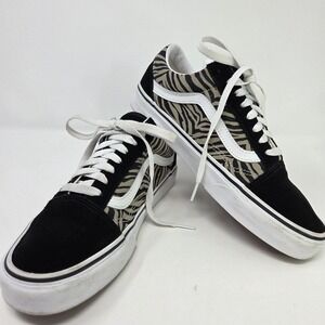 Vans Old Skool M Sz 7 W Sz 8.5 Safari Multi Leopard Print Off The Wall Sneakers